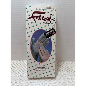 NOS VTG Faberge Driving Gloves Womens One Size Fits All 3M Thinsulate Navy Blue